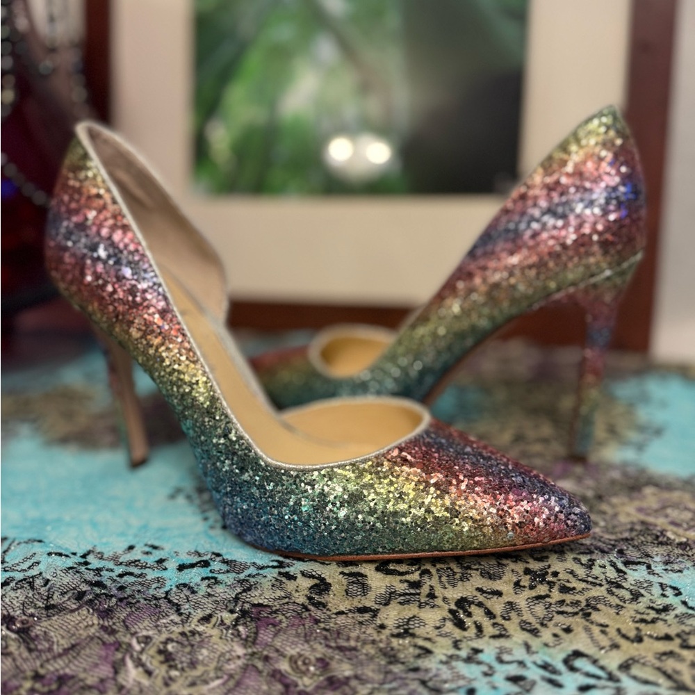 Jessica Simpson Pheona in Mermaid Glitter Stiletto Heels